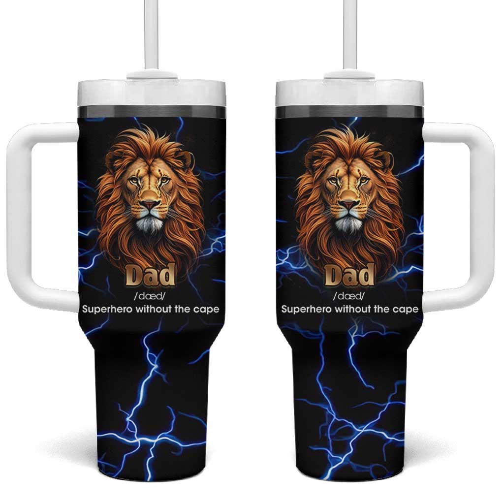 Funny Father's Day Gift For Dad Tumbler With Handle Superhero Superdad Fathers Day Gifts for Dad from Daughter Son