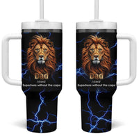 Funny Father's Day Gift For Dad Tumbler With Handle Superhero Superdad Fathers Day Gifts for Dad from Daughter Son