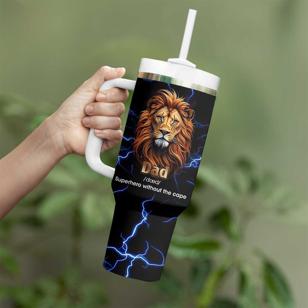 Funny Father's Day Gift For Dad Tumbler With Handle Superhero Superdad Fathers Day Gifts for Dad from Daughter Son