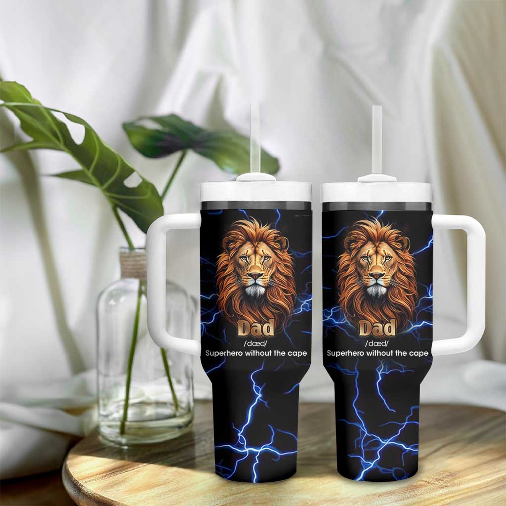 Funny Father's Day Gift For Dad Tumbler With Handle Superhero Superdad Fathers Day Gifts for Dad from Daughter Son