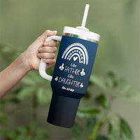 Dad Birthday Gifts From Daughter Tumbler With Handle Like Father Like Daughter Oh Crap Funny Fathers Day Gifts