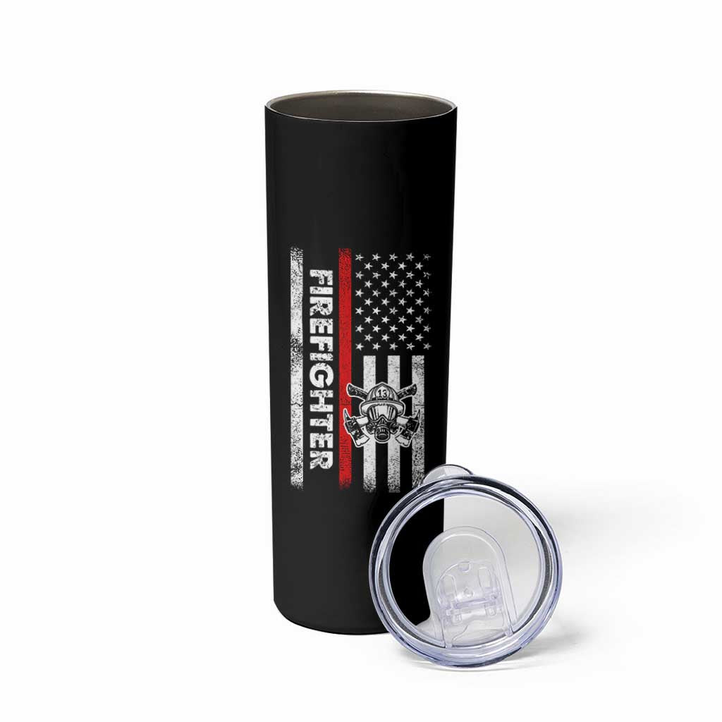 Funny Firefighter Gifts Skinny Tumbler Where My Hose At American Flag