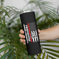 Funny Firefighter Gifts Skinny Tumbler Where My Hose At American Flag