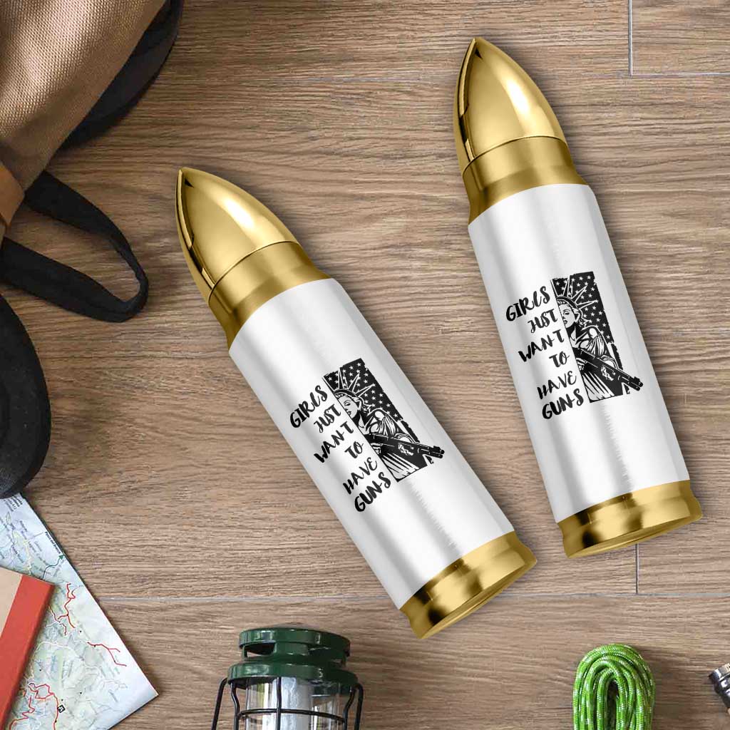 Gun Lovers Gifts For Women Bullet Tumbler Girls Just Want To Have Guns American Flag