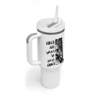 Gun Lovers Gifts For Women Tumbler With Handle Girls Just Want To Have Guns American Flag