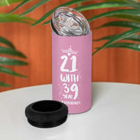 60th Birthday Gifts For Women 4 in 1 Can Cooler Tumbler 21 With 39 Years Experience Funny 60 Year Olds