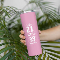 60th Birthday Gifts For Women Skinny Tumbler 21 With 39 Years Experience Funny 60 Year Olds