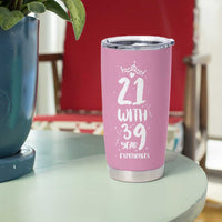 60th Birthday Gifts For Women Tumbler Cup 21 With 39 Years Experience Funny 60 Year Olds