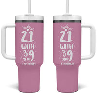 60th Birthday Gifts For Women Tumbler With Handle 21 With 39 Years Experience Funny 60 Year Olds