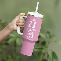 60th Birthday Gifts For Women Tumbler With Handle 21 With 39 Years Experience Funny 60 Year Olds