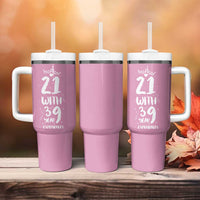 60th Birthday Gifts For Women Tumbler With Handle 21 With 39 Years Experience Funny 60 Year Olds