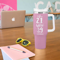 60th Birthday Gifts For Women Tumbler With Handle 21 With 39 Years Experience Funny 60 Year Olds