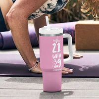 60th Birthday Gifts For Women Tumbler With Handle 21 With 39 Years Experience Funny 60 Year Olds