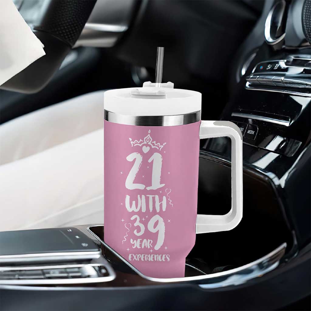 60th Birthday Gifts For Women Tumbler With Handle 21 With 39 Years Experience Funny 60 Year Olds