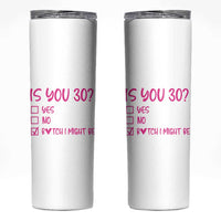 30th Birthday Gifts For Women Skinny Tumbler Funny Is You 30 Year Old 1996 Birthday Gift Wife Girlfriend