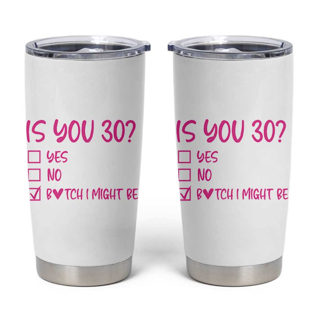 30th Birthday Gifts For Women Tumbler Cup Funny Is You 30 Year Old 1996 Birthday Gift Wife Girlfriend