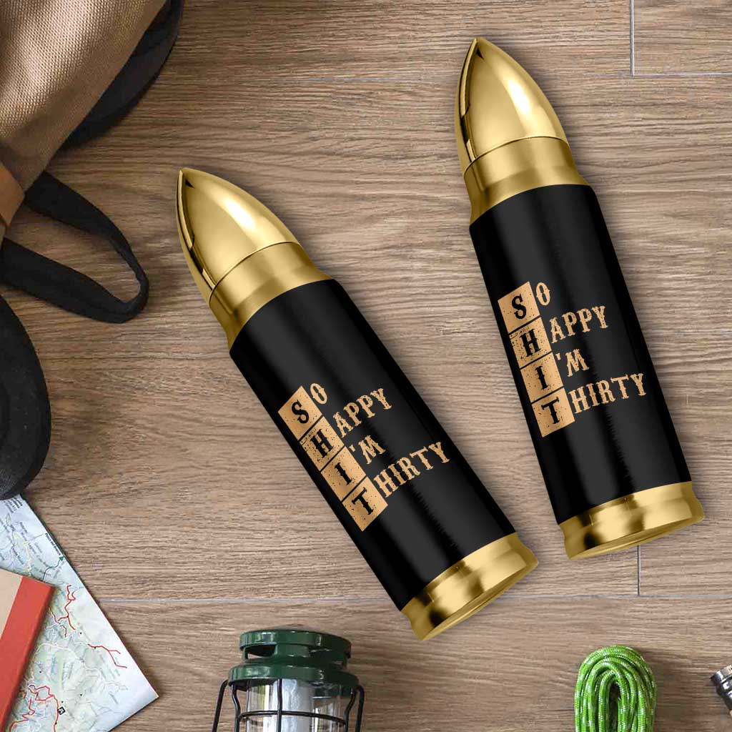 Funny 30th Birthday Gifts Bullet Tumbler So Happy Im Thirty 1996 30 Year Olds