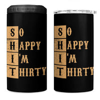 Funny 30th Birthday Gifts 4 in 1 Can Cooler Tumbler So Happy Im Thirty 1996 30 Year Olds