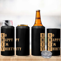 Funny 30th Birthday Gifts 4 in 1 Can Cooler Tumbler So Happy Im Thirty 1996 30 Year Olds