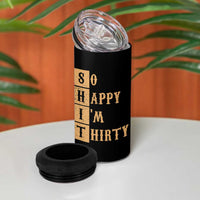 Funny 30th Birthday Gifts 4 in 1 Can Cooler Tumbler So Happy Im Thirty 1996 30 Year Olds