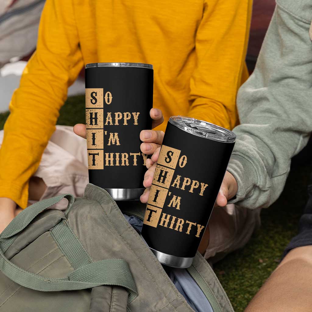 Funny 30th Birthday Gifts Tumbler Cup So Happy Im Thirty 1996 30 Year Olds