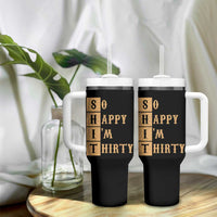 Funny 30th Birthday Gifts Tumbler With Handle So Happy Im Thirty 1996 30 Year Olds