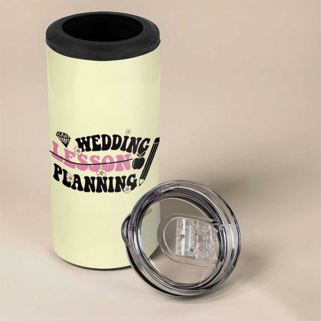 Teacher Wedding Gift 4 in 1 Can Cooler Tumbler Lesson Planning Engaged Gifts for Her - Wonder Print Shop
