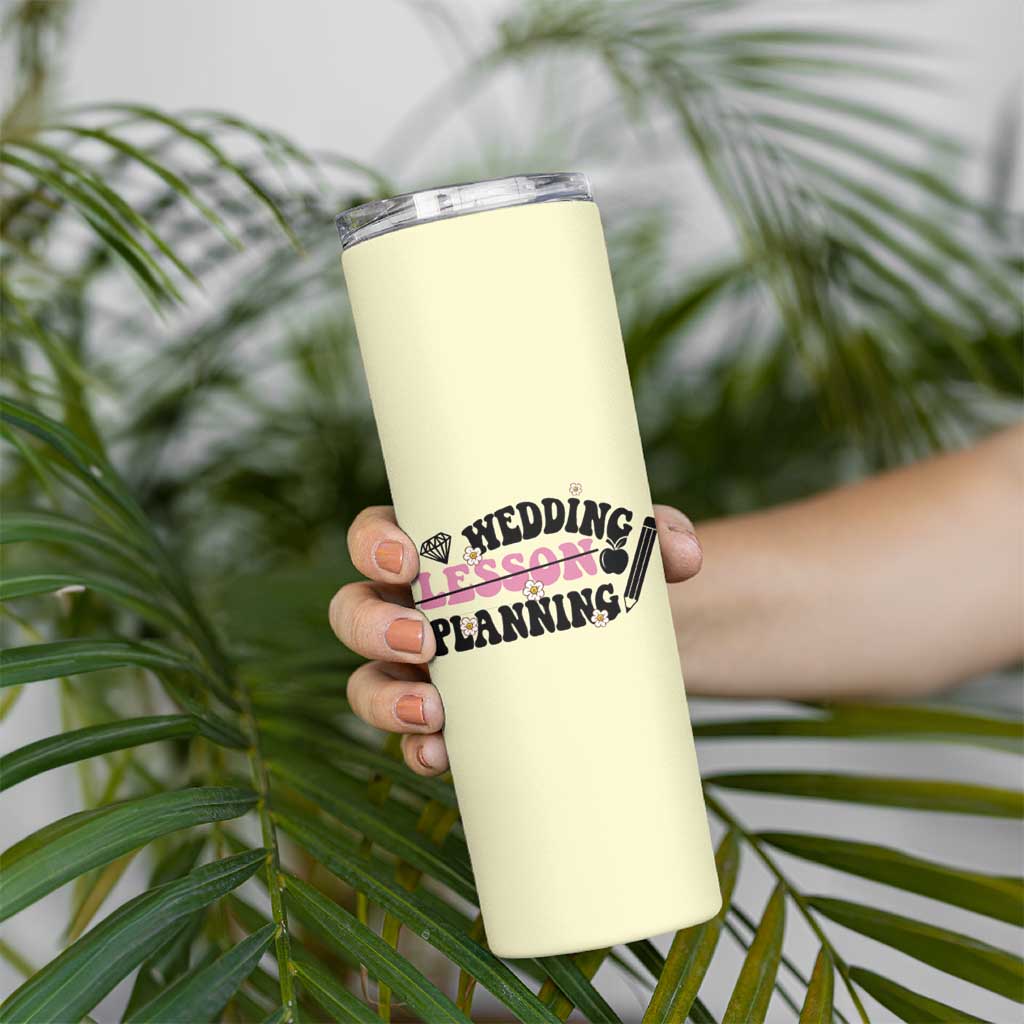 Teacher Wedding Gift Skinny Tumbler Lesson Planning Engaged Gifts for Her - Wonder Print Shop