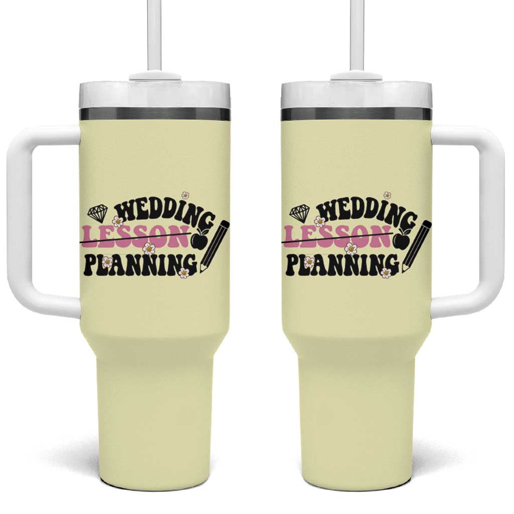 Teacher Wedding Gift Tumbler With Handle Lesson Planning Engaged Gifts for Her - Wonder Print Shop