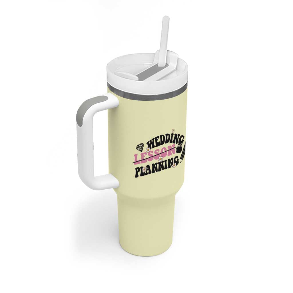 Teacher Wedding Gift Tumbler With Handle Lesson Planning Engaged Gifts for Her - Wonder Print Shop