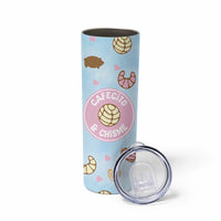 Cafecito & Chisme Skinny Tumbler Concha Pun Gift Mexican Themed Gifts in Spanish - Wonder Print Shop