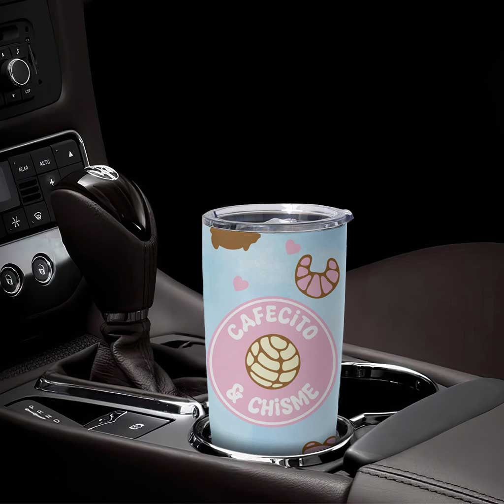 Cafecito & Chisme Tumbler Cup Concha Pun Gift Mexican Themed Gifts in Spanish - Wonder Print Shop