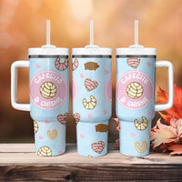 Cafecito & Chisme Tumbler With Handle Concha Pun Gift Mexican Themed Gifts in Spanish - Wonder Print Shop