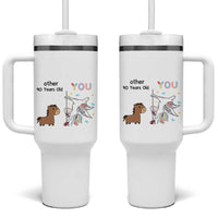 40th Birthday Tumbler With Handle Funny Dancing Unicorn 1986 Other 40 Year Olds
