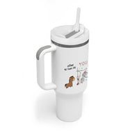 40th Birthday Tumbler With Handle Funny Dancing Unicorn 1986 Other 40 Year Olds