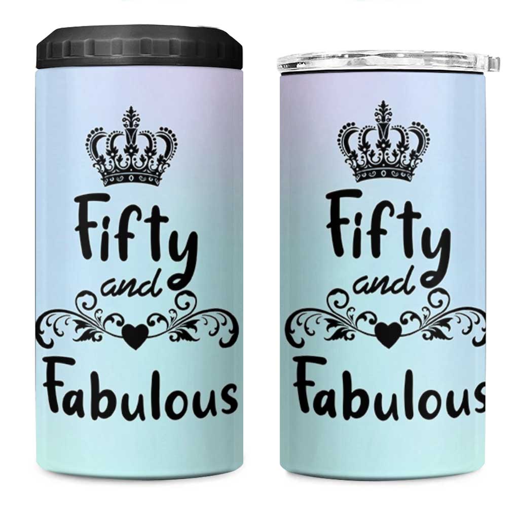 50th Birthday Gifts For Women 4 in 1 Can Cooler Tumbler 1976 Turning 50 Year Old Gift For Her Mom Wife Friends