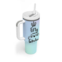 50th Birthday Gifts For Women Tumbler With Handle 1976 Turning 50 Year Old Gift For Her Mom Wife Friends