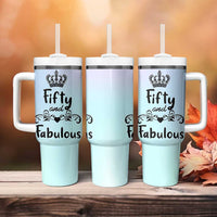 50th Birthday Gifts For Women Tumbler With Handle 1976 Turning 50 Year Old Gift For Her Mom Wife Friends
