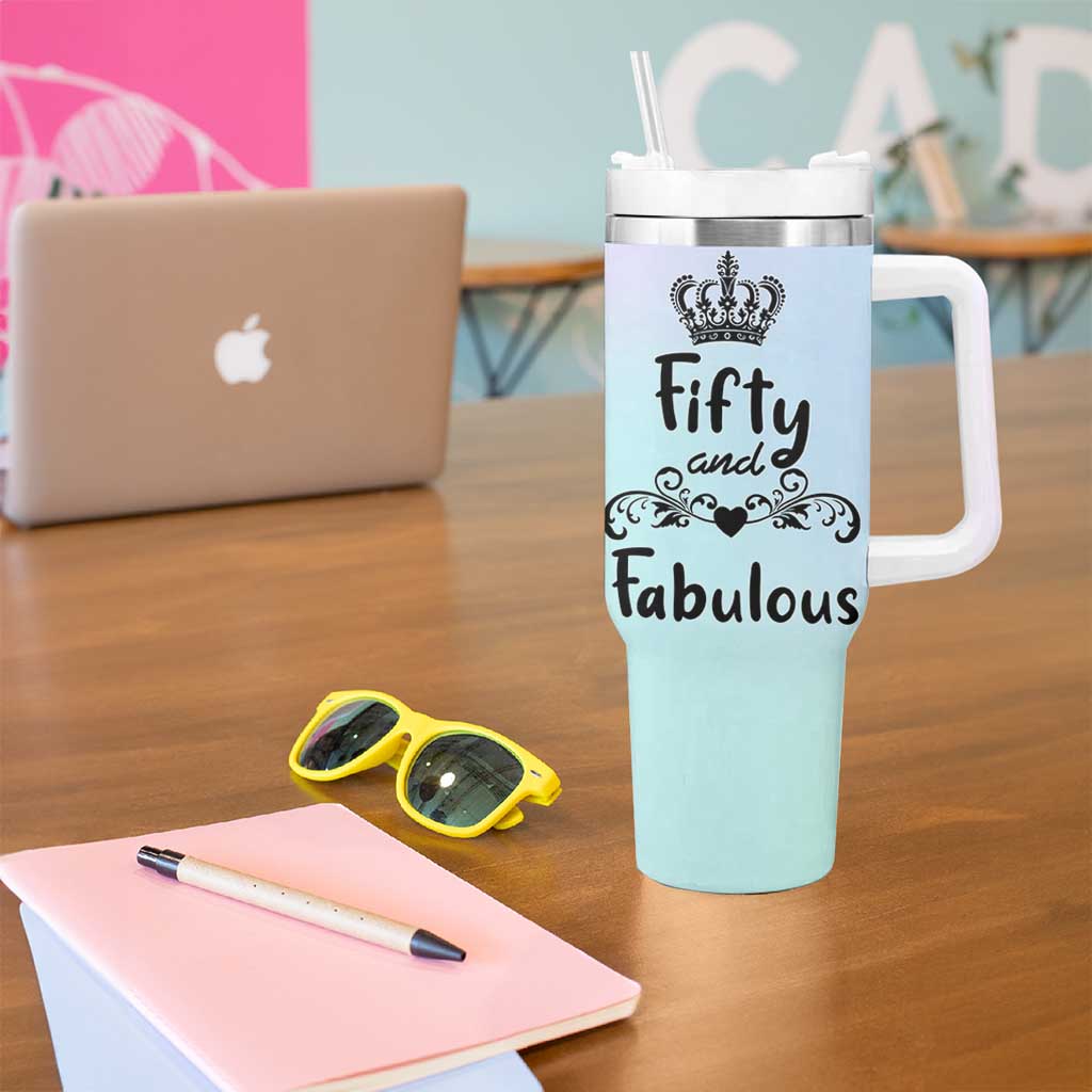 50th Birthday Gifts For Women Tumbler With Handle 1976 Turning 50 Year Old Gift For Her Mom Wife Friends