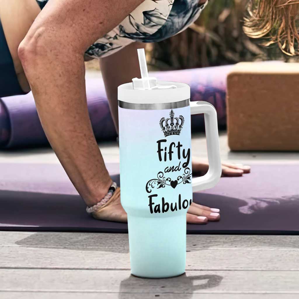 50th Birthday Gifts For Women Tumbler With Handle 1976 Turning 50 Year Old Gift For Her Mom Wife Friends