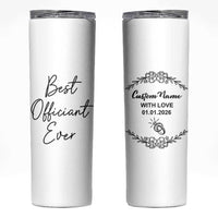 Personalized Wedding Officiant Skinny Tumbler Custom Name And Date Funny Wedding Registry Gift From Couple