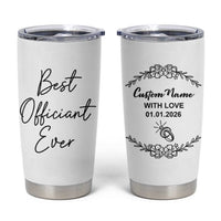 Personalized Wedding Officiant Tumbler Cup Custom Name And Date Funny Wedding Registry Gift From Couple