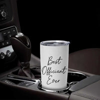 Personalized Wedding Officiant Tumbler Cup Custom Name And Date Funny Wedding Registry Gift From Couple