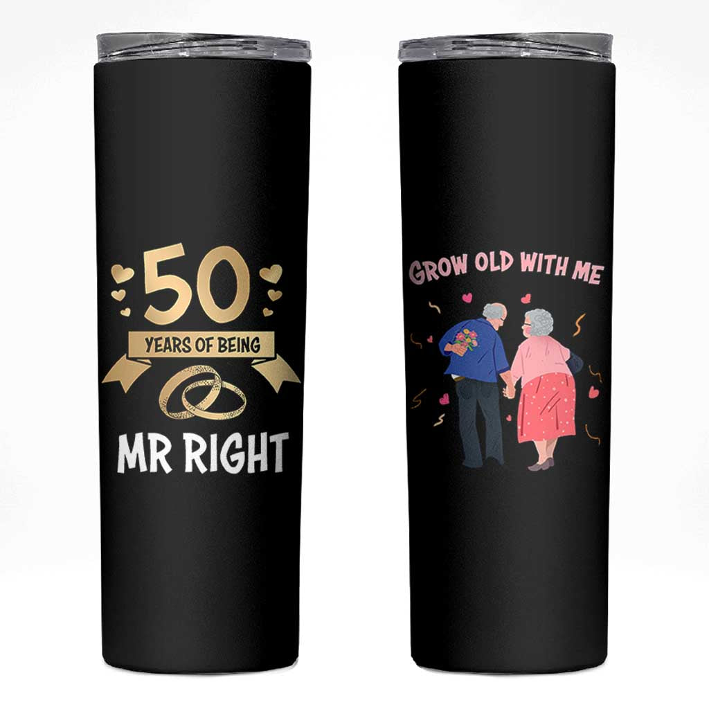 50th Wedding Anniversary For Couples Skinny Tumbler 50 Years Of Being Mr Right Parents Golden Anniversary Gifts