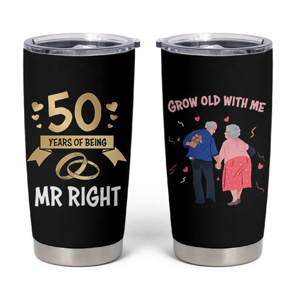 50th Wedding Anniversary For Couples Tumbler Cup 50 Years Of Being Mr Right Parents Golden Anniversary Gifts