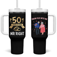 50th Wedding Anniversary For Couples Tumbler With Handle 50 Years Of Being Mr Right Parents Golden Anniversary Gifts