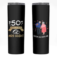 50th Wedding Anniversary For Couples Skinny Tumbler 50 Years Of Being Mrs Always Right Parents Golden Anniversary Gifts