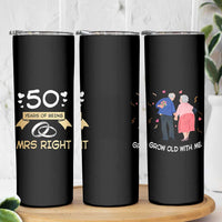 50th Wedding Anniversary For Couples Skinny Tumbler 50 Years Of Being Mrs Always Right Parents Golden Anniversary Gifts