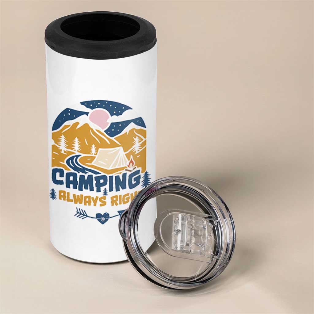 Camping Gifts 4 in 1 Can Cooler Tumbler Outdoor Camping Mountain Nature Hiking Camp Lover Gift