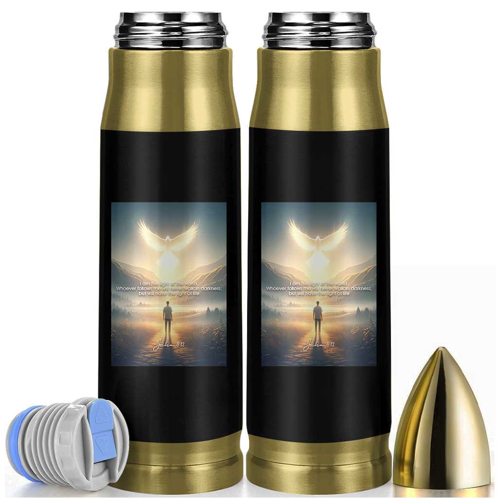 Christian Gifts Bullet Tumbler I Am The Light of The World Bible Verse John 8:12